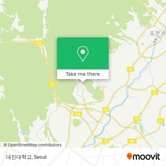 대진대학교 map