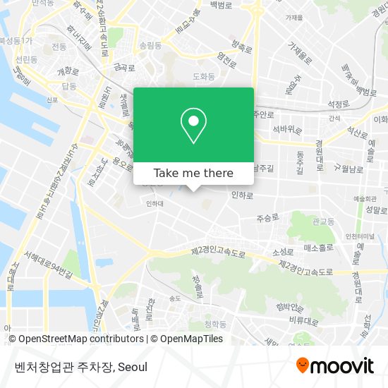 벤처창업관 주차장 map