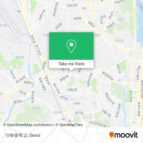 안화중학교 map