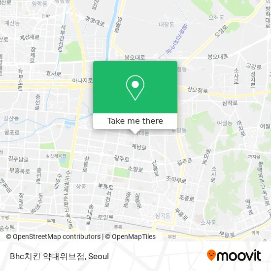 Bhc치킨 약대위브점 map