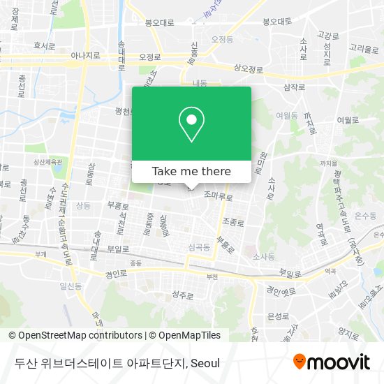 두산 위브더스테이트 아파트단지 map