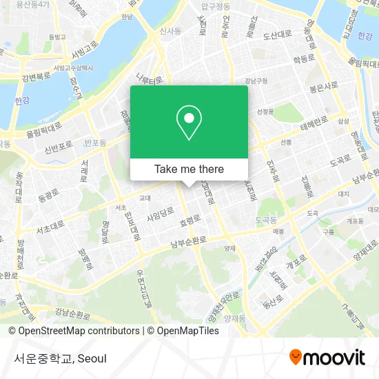 서운중학교 map