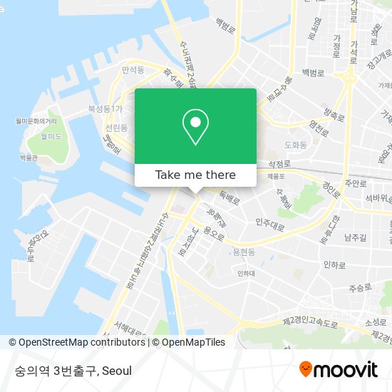 숭의역 3번출구 map