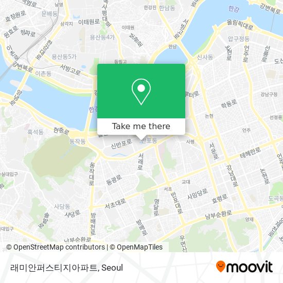 래미안퍼스티지아파트 map