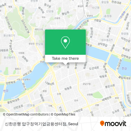 신한은행 압구정역기업금융센터점 map
