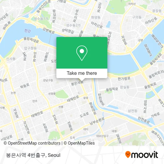 봉은사역 4번출구 map