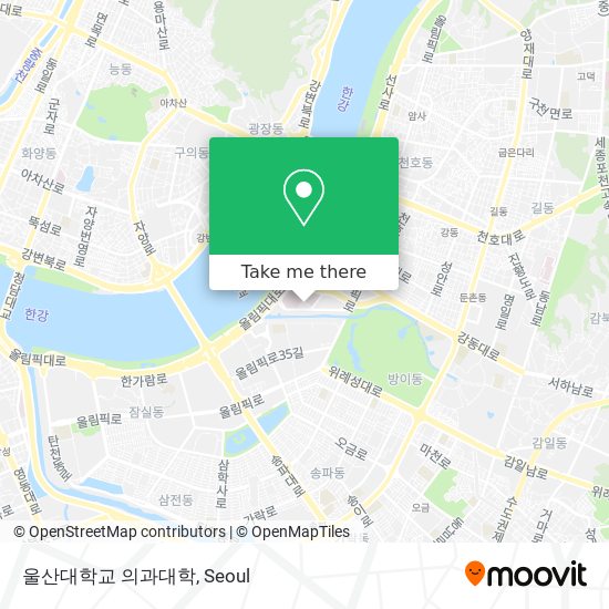 울산대학교 의과대학 map