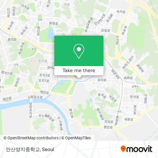 안산양지중학교 map