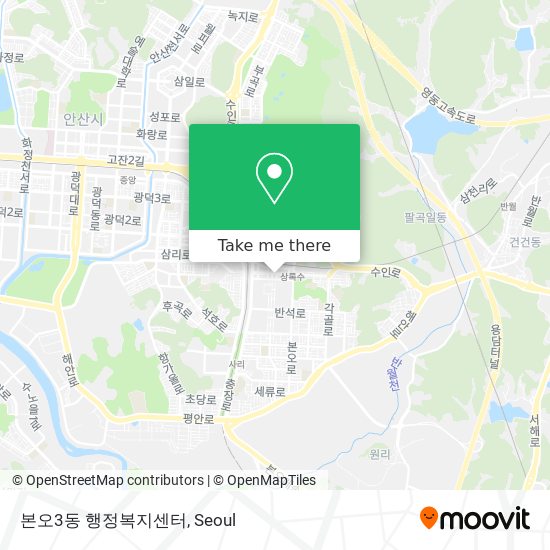 본오3동 행정복지센터 map