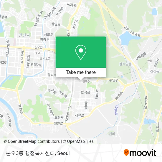 본오3동 행정복지센터 map