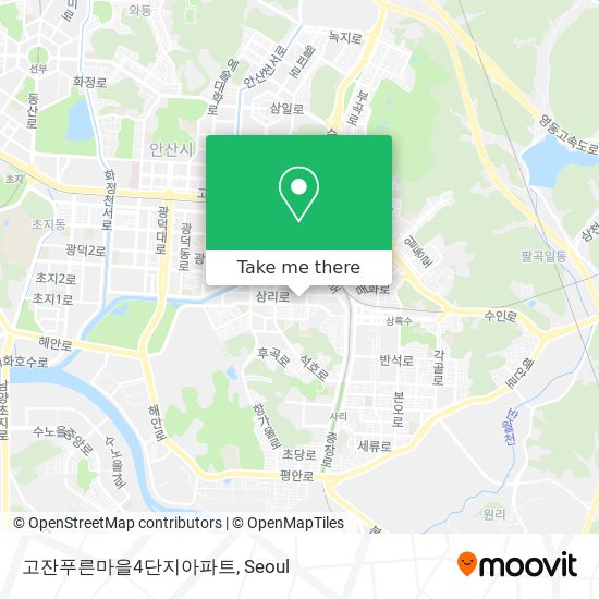 고잔푸른마을4단지아파트 map