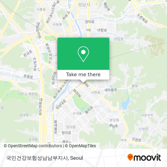 국민건강보험성남남부지사 map