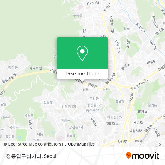 정릉입구삼거리 map