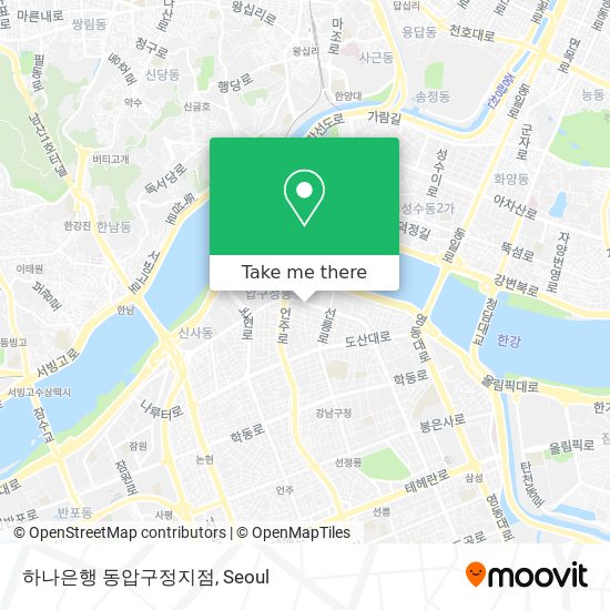 하나은행 동압구정지점 map