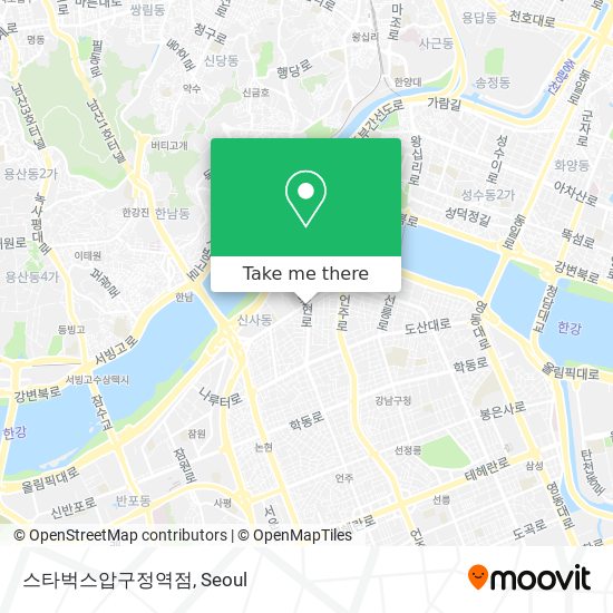 스타벅스압구정역점 map