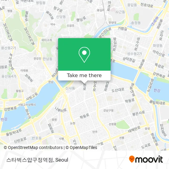 스타벅스압구정역점 map
