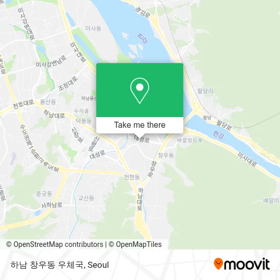 하남 창우동 우체국 map