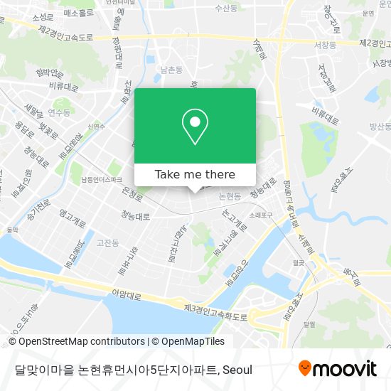 달맞이마을 논현휴먼시아5단지아파트 map