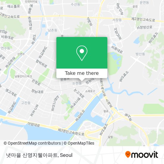 냇마을 신영지웰아파트 map