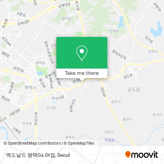 맥도날드 평택Gs Dt점 map