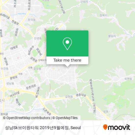 성남Sk브이원타워 2019년9월예정 map