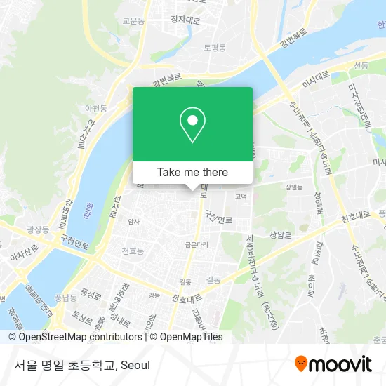 서울 명일 초등학교 map