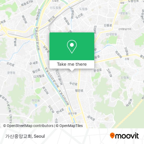 가산중앙교회 map