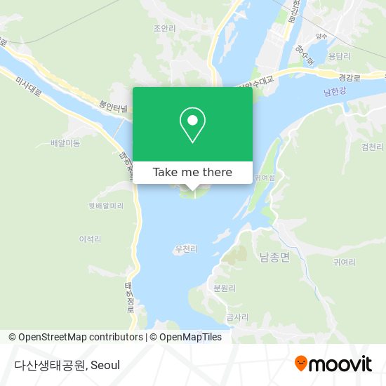 다산생태공원 map