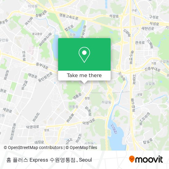 홈 플러스 Express 수원영통점. map