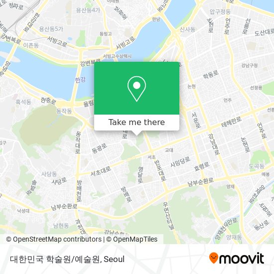 대한민국 학술원/예술원 map
