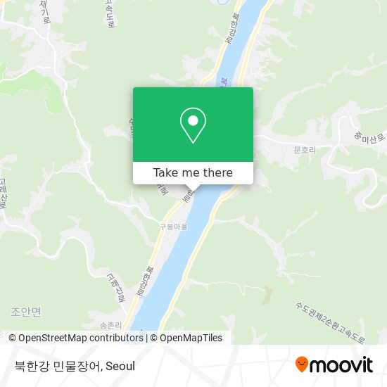 북한강 민물장어 map