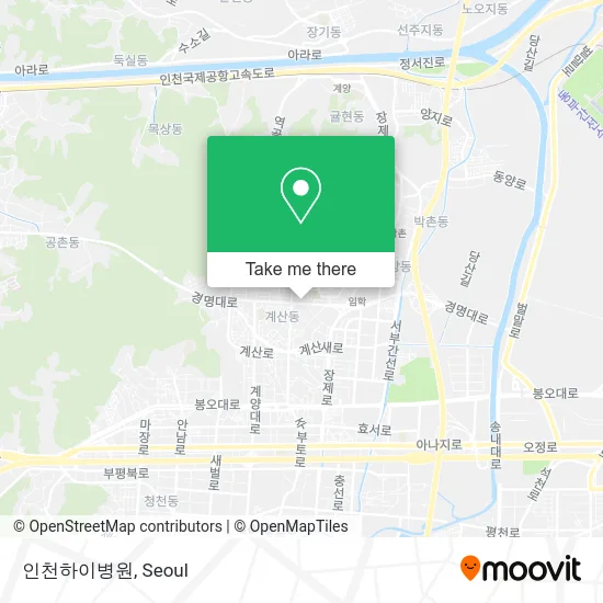 인천하이병원 map