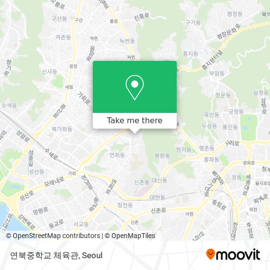 연북중학교 체육관 map