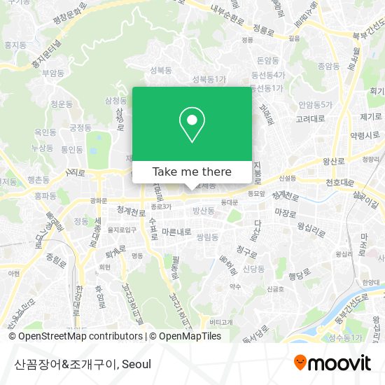 산꼼장어&조개구이 map