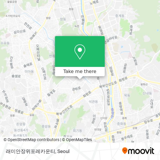 래미안장위포레카운티 map
