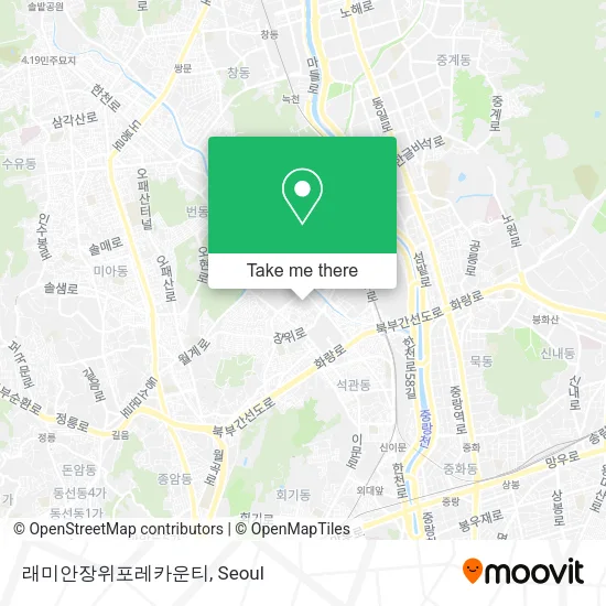 래미안장위포레카운티 map