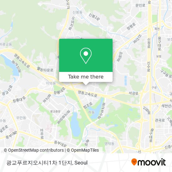 광교푸르지오시티1차 1단지 map