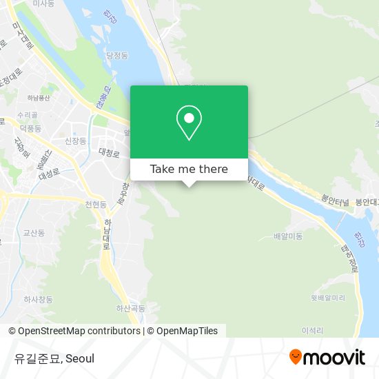 유길준묘 map