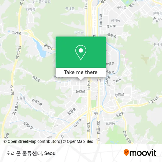 오리온 물류센터 map