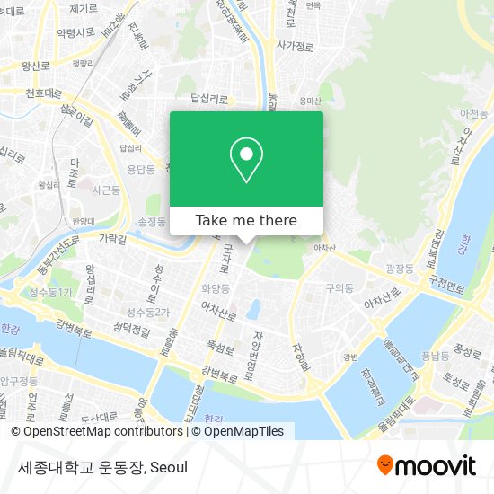 세종대학교 운동장 map