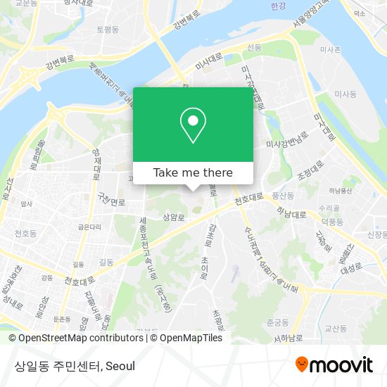 상일동 주민센터 map