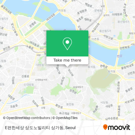 E편한세상 상도노빌리티 상가동 map