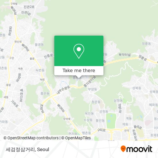 세검정삼거리 map