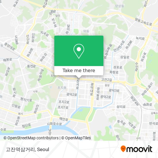 고잔역삼거리 map