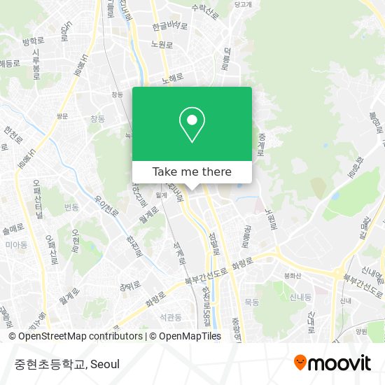 중현초등학교 map