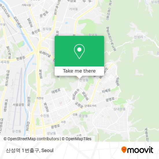 산성역 1번출구 map