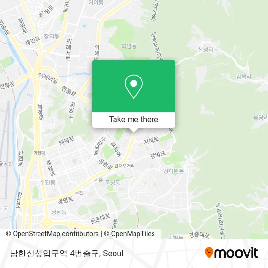 남한산성입구역 4번출구 map