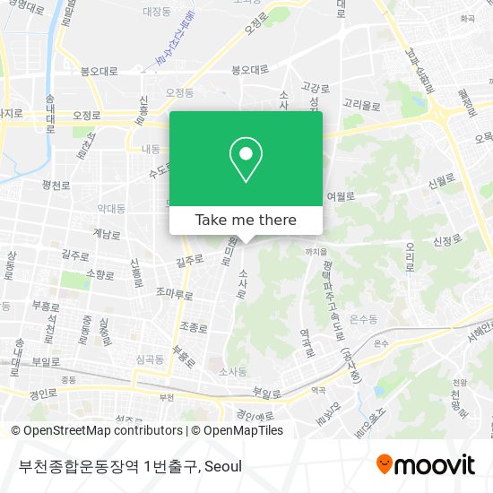 부천종합운동장역 1번출구 map