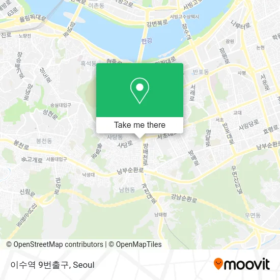 이수역 9번출구 map