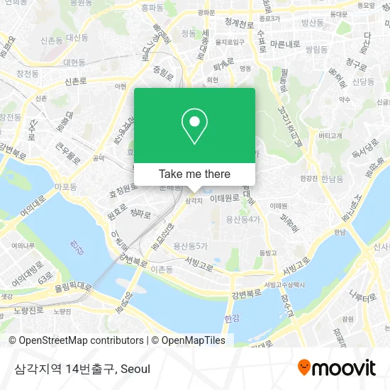 삼각지역 14번출구 map